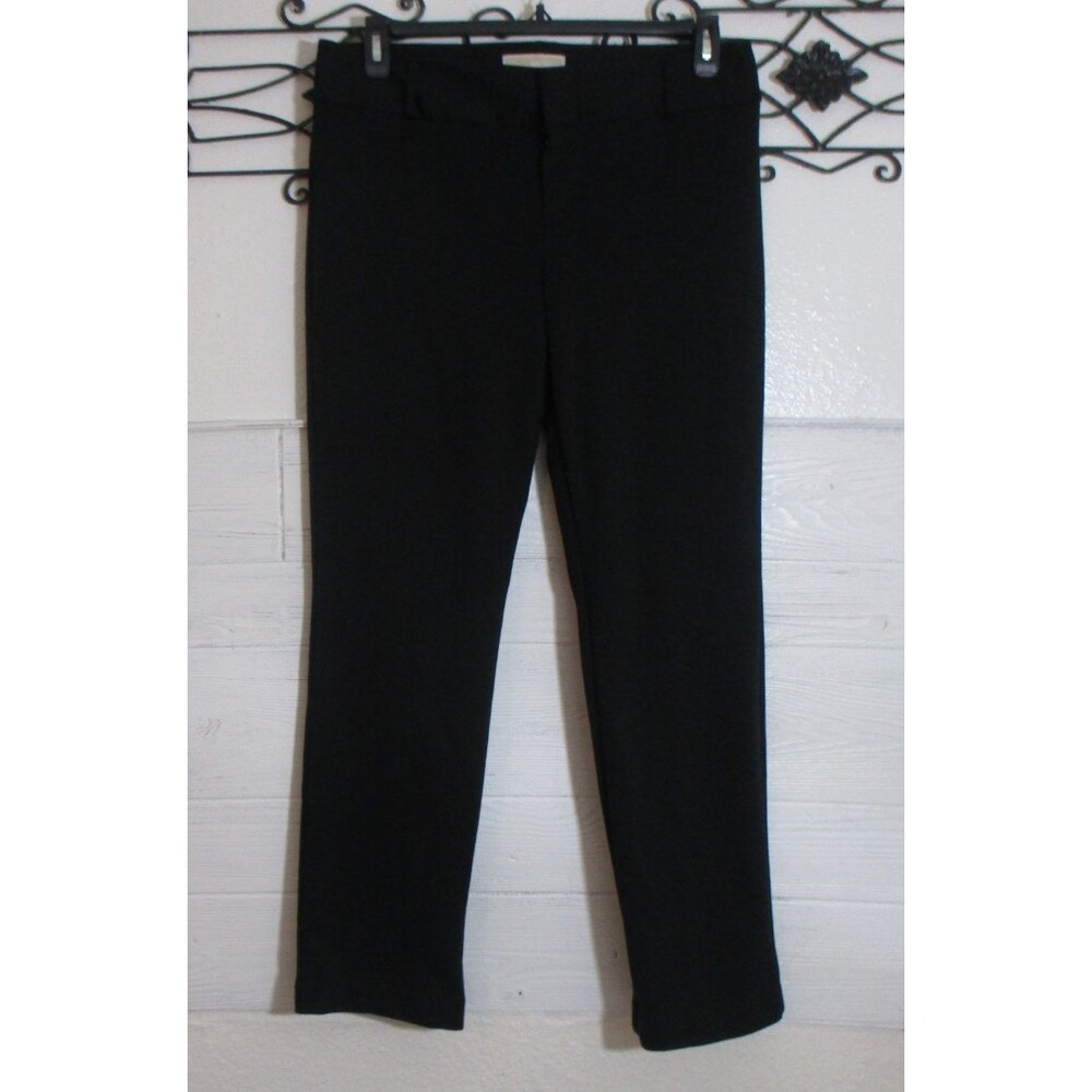 Michael Kors Knit Dress Pants Women's Size 12 Black Tapered Leg